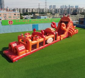 T7-4887 Надувная полоса препятствий в крабовой тематике