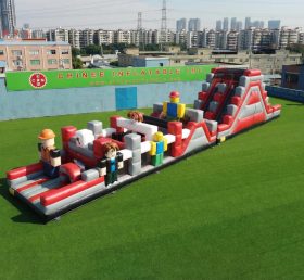 T7-4969 Полоса препятствий надувная в стиле Roblox