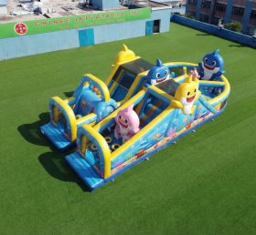 T7-5029 Надувная полоса препятствий в стиле Baby Shark