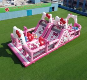 T7-5086 Надувная полоса препятствий в стиле Hello Kitty