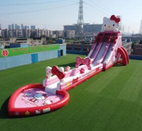 GS2-140 Гигантская надувная водная горка в стиле Hello Kitty