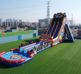 GS2-190 гигантская надувная водная горка в супергеройской тематике