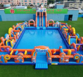 Pool3-857 Надувной аквапарк с тематикой Blippi Wonders