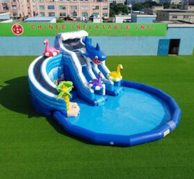 Pool3-889 Надувной водный парк с океанской тематикой