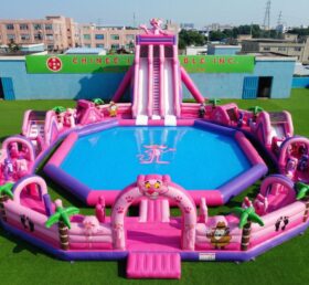 Pool3-895 надувной водный парк с тематикой Розовой Пантеры