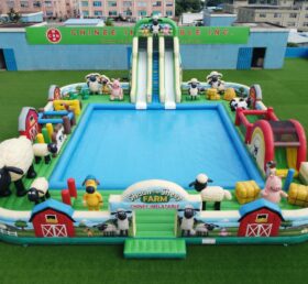 Pool3-903 Надувной аквапарк с тематикой «Барашек Шон»