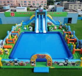 Pool3-918 Водный парк-бассейн надувной в стиле Тимми Тайм