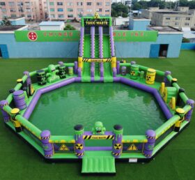 Pool3-919 Надувной аквапарк в токсичном стиле
