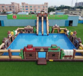 Pool3-924 Надувной аквапарк в стиле Дикого Запада