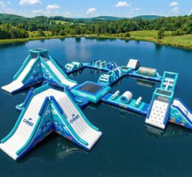 S678 Водный парк с надувными горками в стиле дельфинов