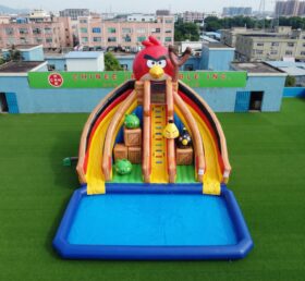 T8-6100 Водная горка надувная в стиле Angry Birds