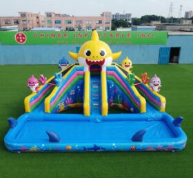T8-6103 Надувная водная горка в стиле Baby Shark