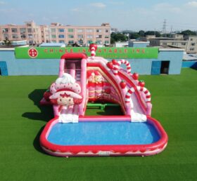 T8-6207 Водная горка надувная в стиле Strawberry Shortcake