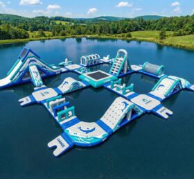S775 Водный парк надувной с дельфиньей тематикой