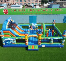 T2-8973 Надувной игровой комплекс Лило и Стич с горкой