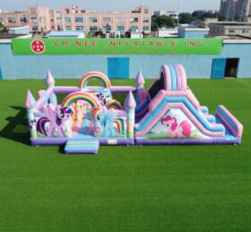 T2-8991 Надувной комбинированный батут My Little Pony с горкой