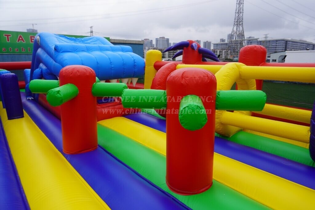 T6-8599 Paw Patrol Inflatable Funcity Obstacle Slide Combo